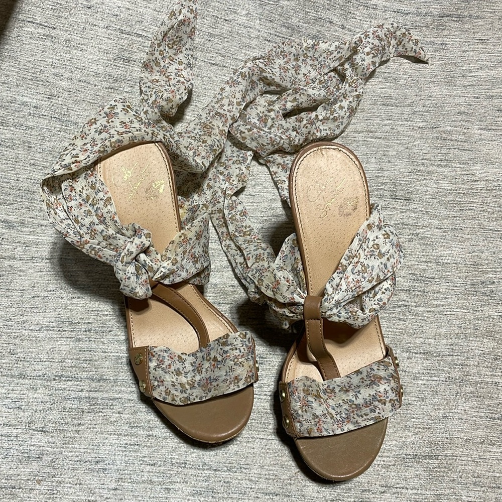 Vintage Colin Stewart, Victoria’s Secret ankle wrap heels, 4 inches